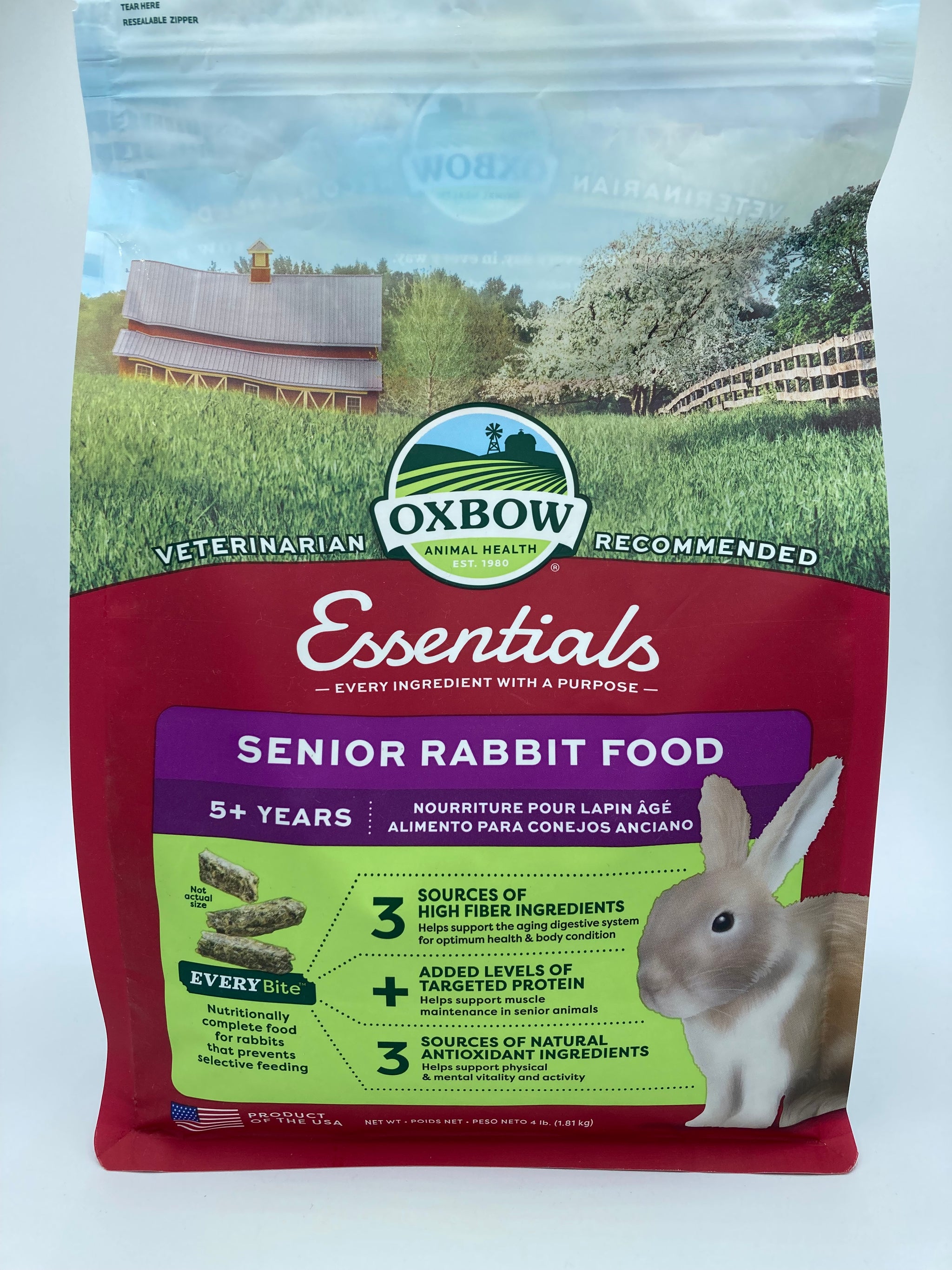 Oxbow Essentials Senior Rabbit Food Rhody Bun Mobile Market